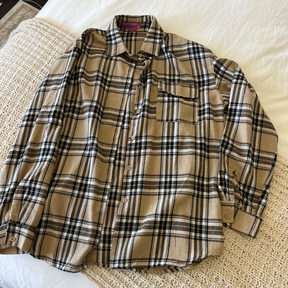Edikted tan Brixton flannel size XS/S
